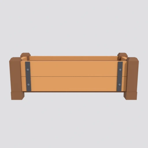 Herb planter, empty, 3D model render