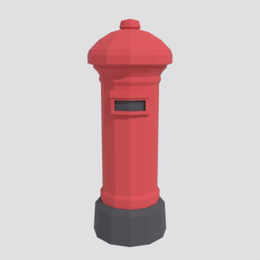 Post box, 3D model render