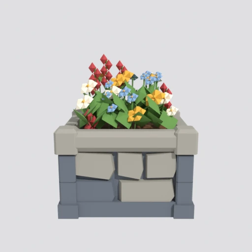 Stone planter, 3D model render