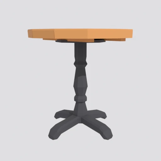 Cafe table, 3D model render