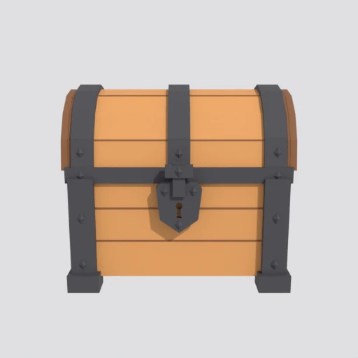 Storage chest, 3D model render