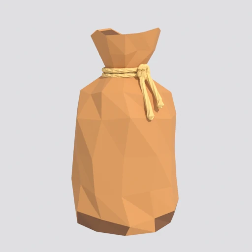 Grain sack, 3D model render