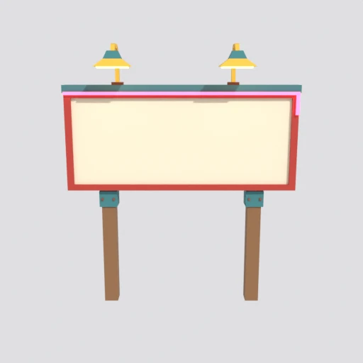Billboard, 3D model render
