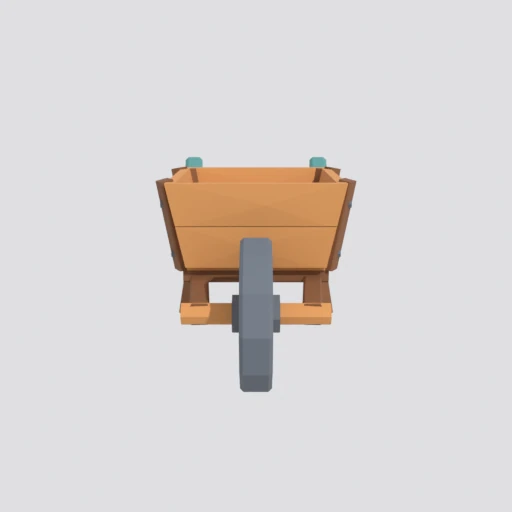 Wheelbarrow, 3D model render