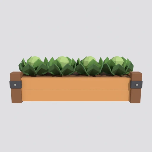 Vegetable bed, 3D model render