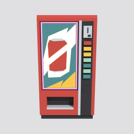 Vending machine, 3D model render