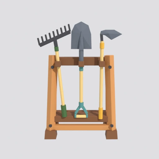 Tool rack, 3D model render