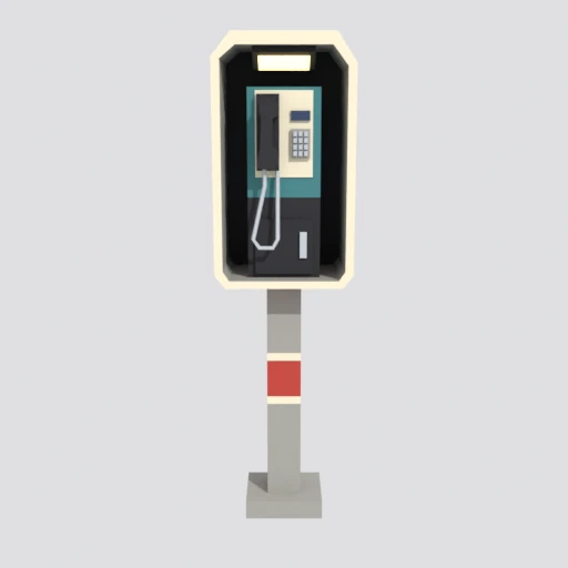Payphone, 3D model render