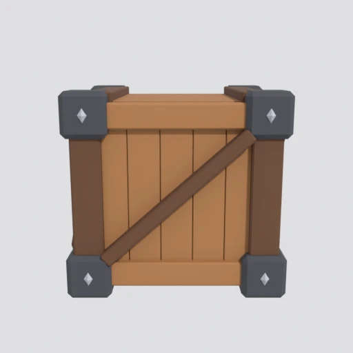Supply crate, 3D model render