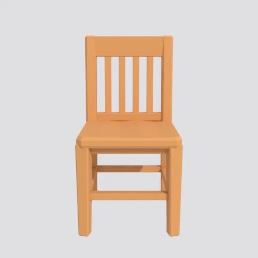 Cafe chair, 3D model render
