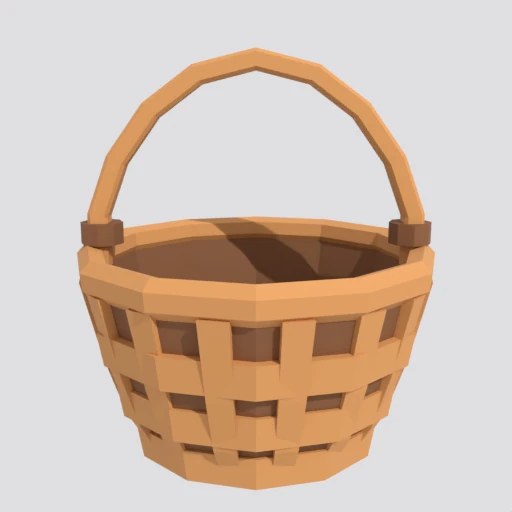Egg basket, empty, 3D model render