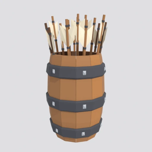Arrow barrel, 3D model render
