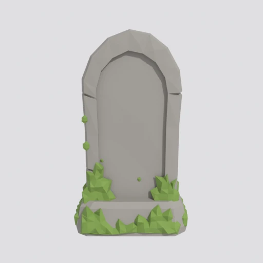 Gravestone, 3D model render