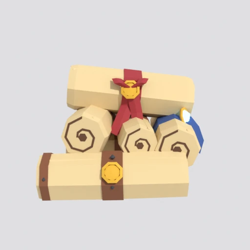 Scroll pile, 3D model render