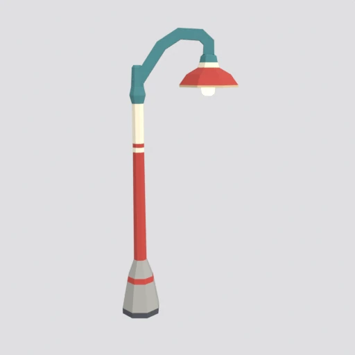 Street light, 3D model render