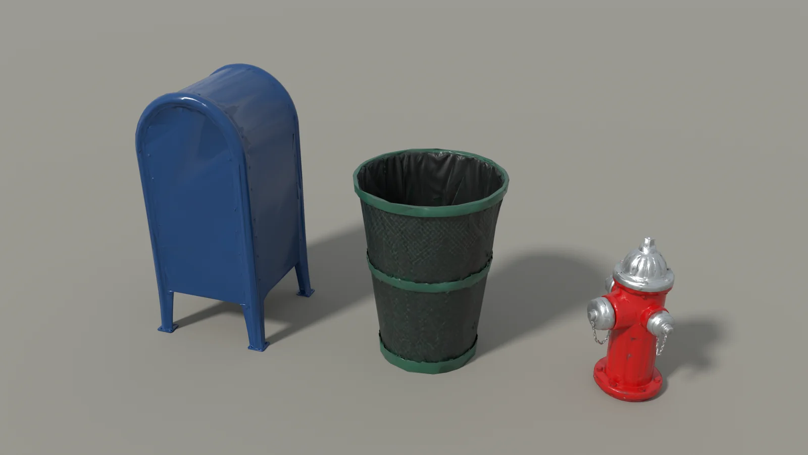 Every model in the Breakable.js: Brick Street kit at its real size