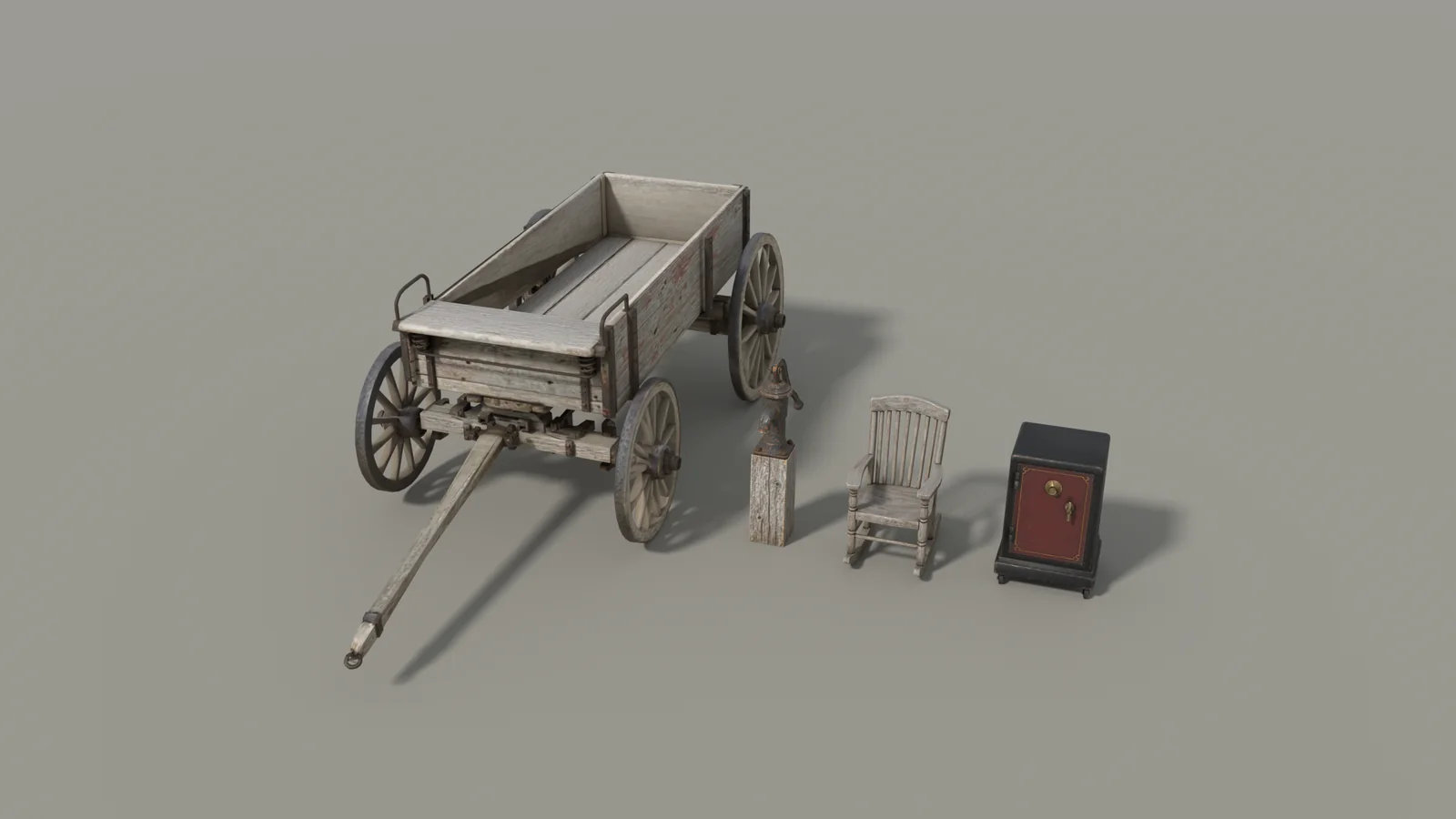 Every model in the Breakable.js: Dust Town kit at its real size