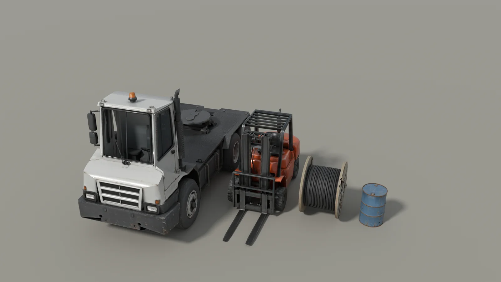 Every model in the Breakable.js: Harbor Yard kit at its real size