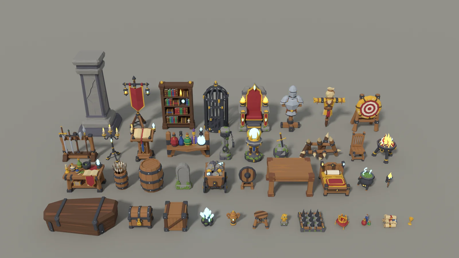 Fantasy dungeon 3D model kit
